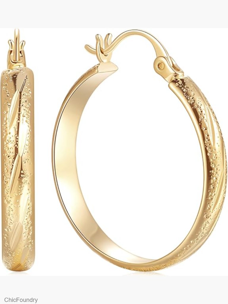 Lightweight Gold Hoop Earrings For Women 20/25/30mm